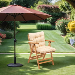Hanah Home Silla de Jardín My027 Natural y Crema